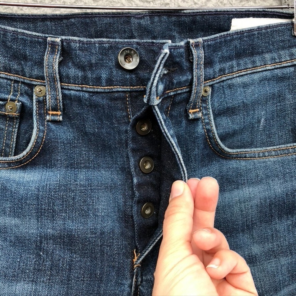Rag & Bone Standard Issue Fit 1 In Extra Slim Jeans Mens 30 Linden Denim Classic - Picture 7 of 15